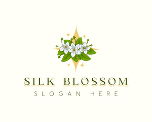 Sampaguita Blossom Flower logo design