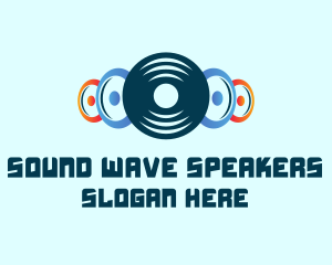 Vinyl Record Speakers logo design