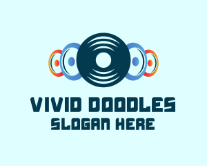 Vinyl Record Speakers logo design