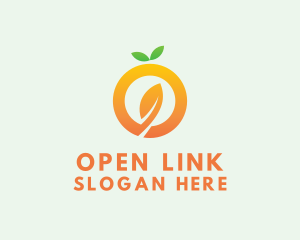 Organic Orange Leaf Letter O logo design