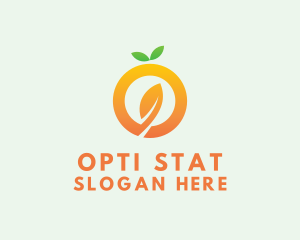 Organic Orange Leaf Letter O logo design