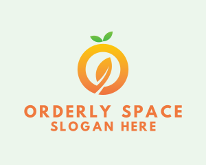 Organic Orange Leaf Letter O logo design