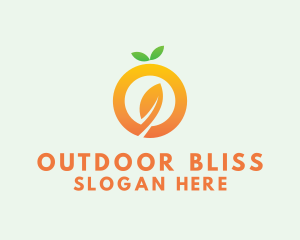 Organic Orange Leaf Letter O logo design