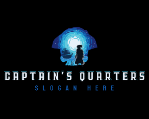 Captain Ship Silhouette logo