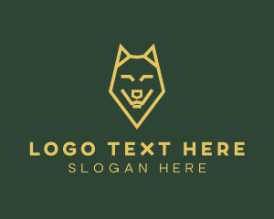 Yellow Wolf Animal logo