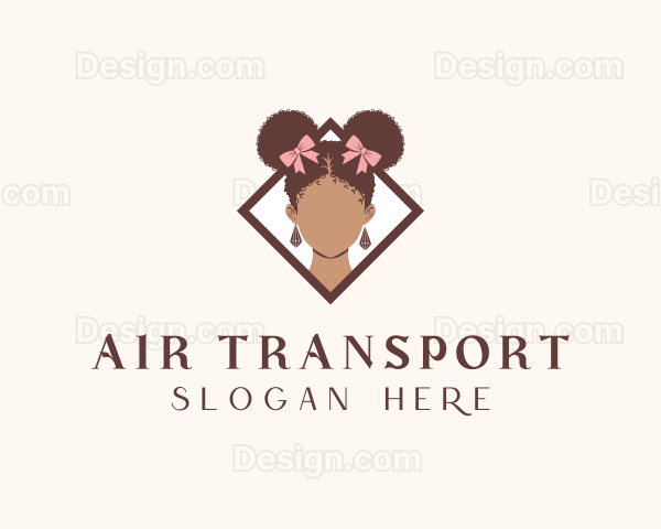 Afro Woman Beauty Logo