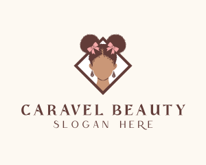 Afro Woman Beauty logo design