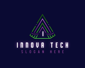 Pyramid Tech Triangle logo design