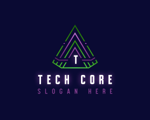 Pyramid Tech Triangle logo design