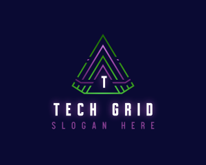 Pyramid Tech Triangle logo design