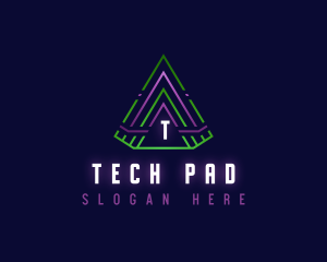 Pyramid Tech Triangle logo design