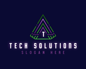 Pyramid Tech Triangle logo design