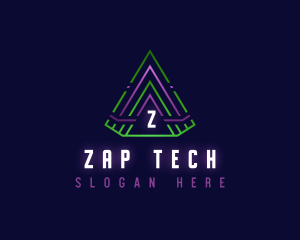 Pyramid Tech Triangle logo design