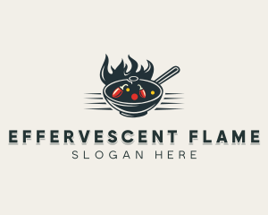 Flaming Wok Soup logo design