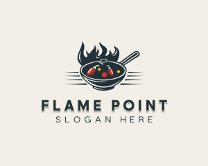 Flaming Wok Soup logo design