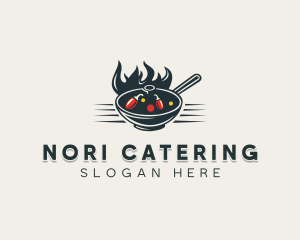 Flaming Wok Soup logo design