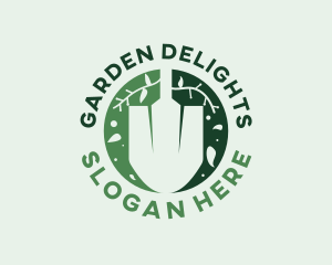 Lawn Shovel Gardening logo design