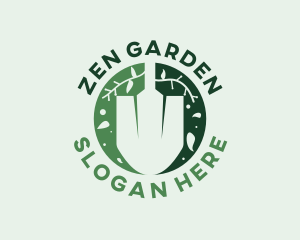 Lawn Shovel Gardening logo design