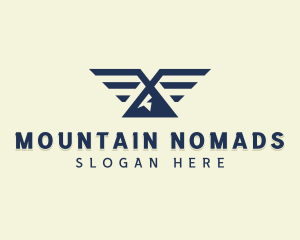 Mountain Trekking Wings logo design