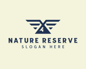 Mountain Trekking Wings logo design