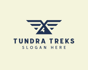 Mountain Trekking Wings logo design