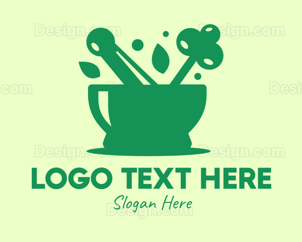 Green Mortar & Pestle Logo