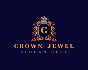 Royalty Crown Shield logo design