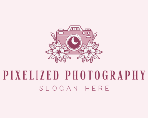 Photography Camera Flower logo design