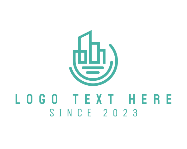 Modern Geometric City Buildings logo