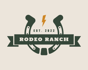 Cowboy Ranch Horseshoe logo design