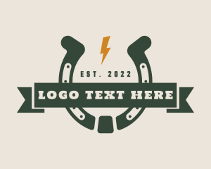 Label - Cowboy Ranch Horseshoe logo design
