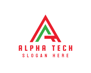 Modern Tech Company Letter A logo design