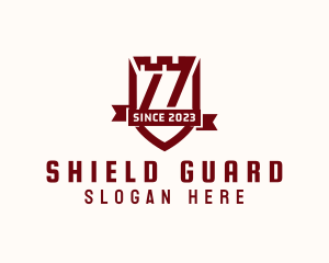 Turret Shield Banner logo design