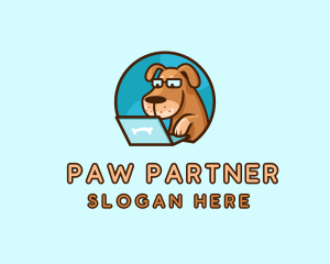 Dog Pet Laptop logo design