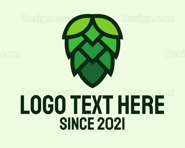 Beer Hops Flower Logo