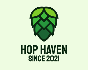 Beer Hops Flower  logo design