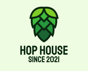 Beer Hops Flower  logo design