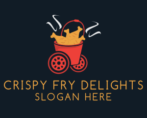 Fried Chicken Cart  logo design