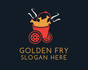 Fried Chicken Cart  logo design