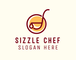 Soup Ladle Cooking  logo design