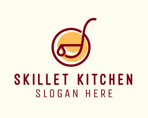 Soup Ladle Cooking  logo design