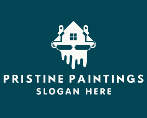 House Painting Roller logo design