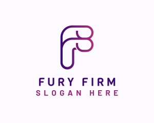 Generic Gradient Letter F logo design