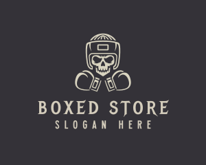 Skull Boxing Combat logo design