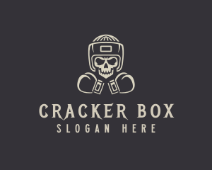 Skull Boxing Combat logo design