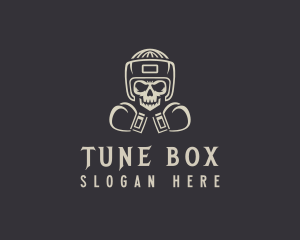 Skull Boxing Combat logo design