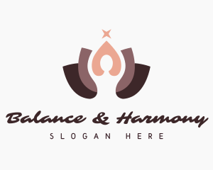 Elegant Yoga Lotus logo design