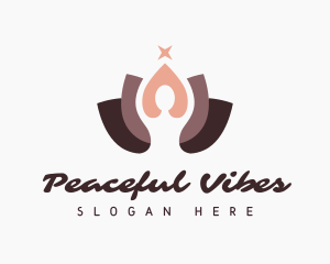 Elegant Yoga Lotus logo design