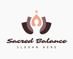 Elegant Yoga Lotus logo design