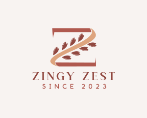 Garden Leaf Letter Z logo design